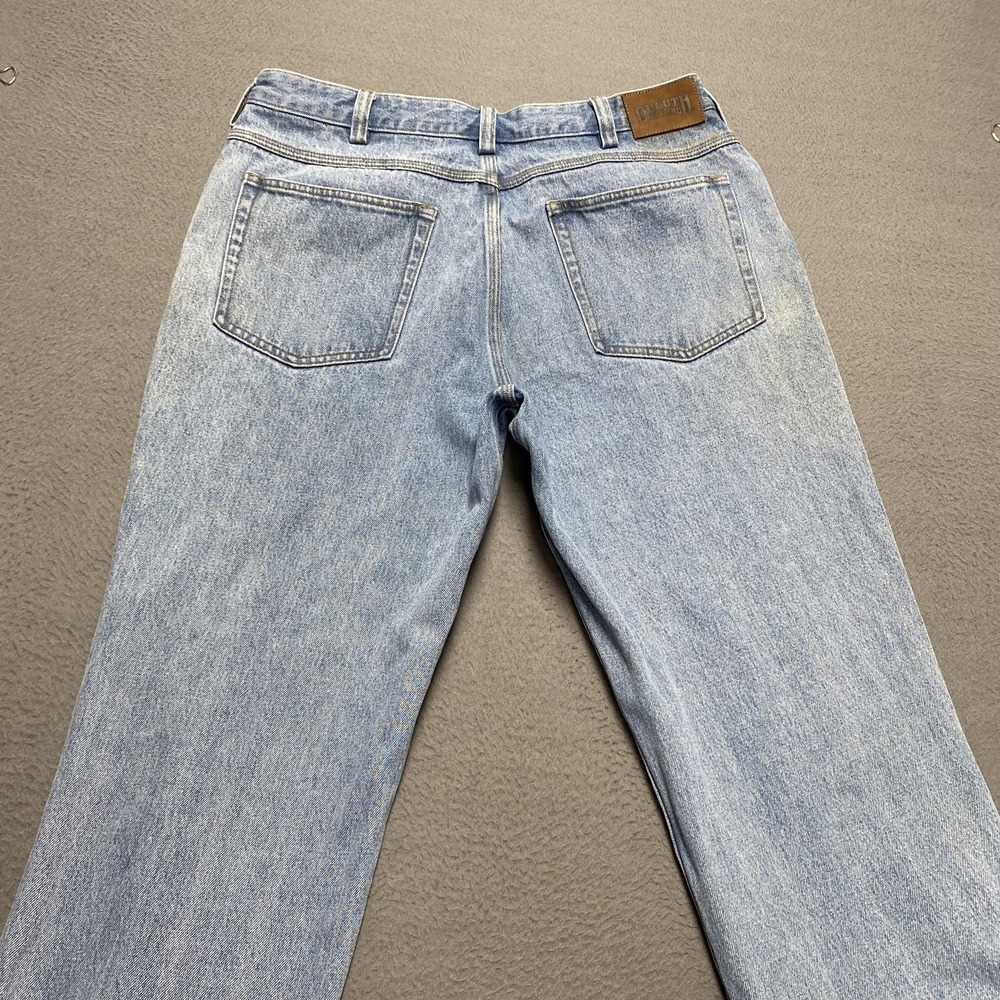 Duluth Trading Co Jeans Mens 36x30 Blue Relaxed Straight Denim Light Wash Pants - Picture 6 of 12